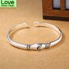 Xiyanike Silver Plated Vintage Handshake Creative Bracelet Bangle For Women Fashion Charming Wedding Jewelry Adjustable