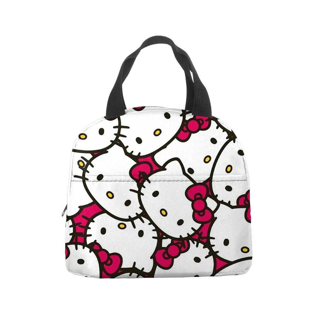 Anime Cartoon Handbag Student Lunch Bag Grades 1-6 Picnic Bag Printed Thermal Insulation Bag Meal Bag