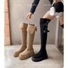 Two Wear Folded Thick-soled Boots for Children, New Thick-heeled Knee Knight Boots In Autumn and Winter 2025, Spring and Autumn