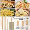 7 Pcs Pasta Making Tool, Wood Gnocchi Board with Ravioli Stamp and Rolling Pin Set, Pasta Maker for