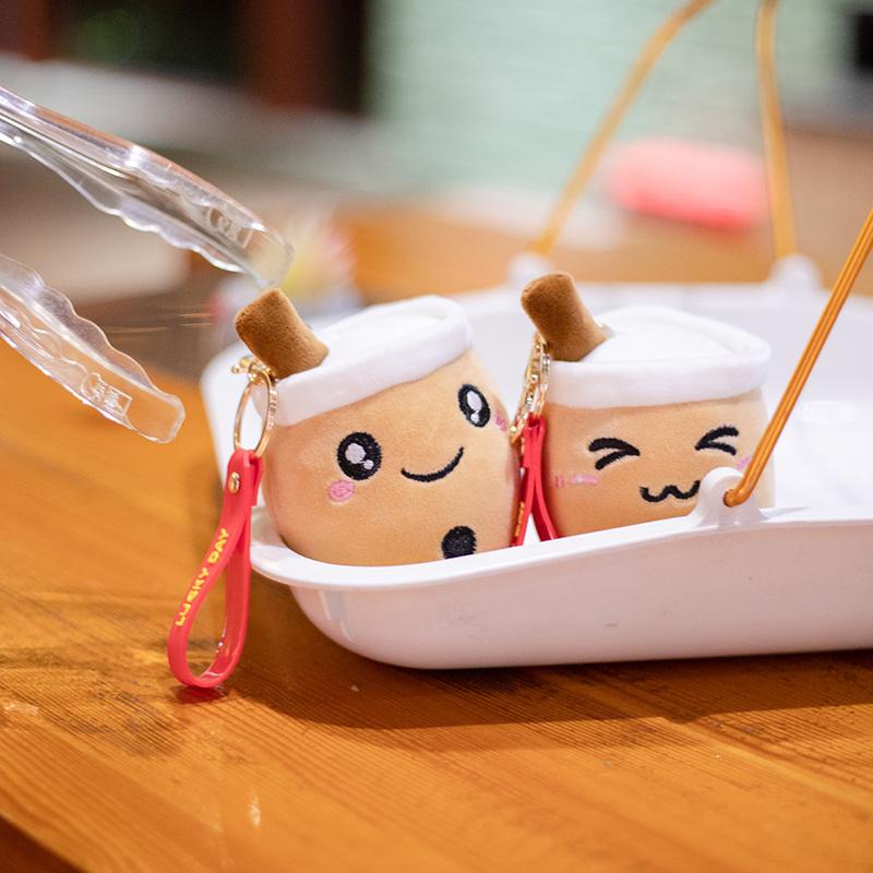 10 см милый брелок Bubble Tea мягкая плюшевая игрушка подвеска мягкая кукла Боба кавайный рюкзак сумка декор подарки на день рождения для девочек и мальчиков