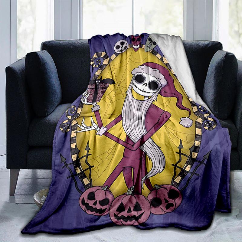 1Pc Spooky Halloween Celebration Blanket Soft And Comfortable Casual Warm Camping Travel Christmas Halloween Gift M292137