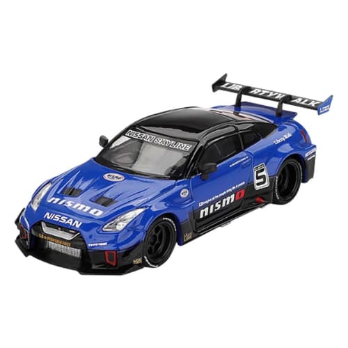 Sunrich MINI GT 1/64 LB-Silhouette WORKS GT Nissan 35GT-RR Version 2 Blue (Right-Hand Drive) Finished Product MGT01124-R