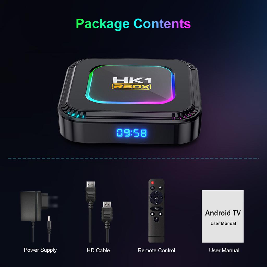 HK1 RBOX K8 Android 13.0 Smart TV Box RK3528 Четырехъядерный UHD 4K медиаплеер H.265 декодирование HDR10+