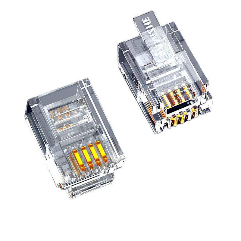 Shanze 2/4-жильный телефонный и факсимильный стационарный разъем, вилка 6P2C/4C, 4P4C