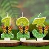 Green Butterfly Birthday Candles 0-9 Number Original Birthday Candles Soywax Glitter Birthday Candle