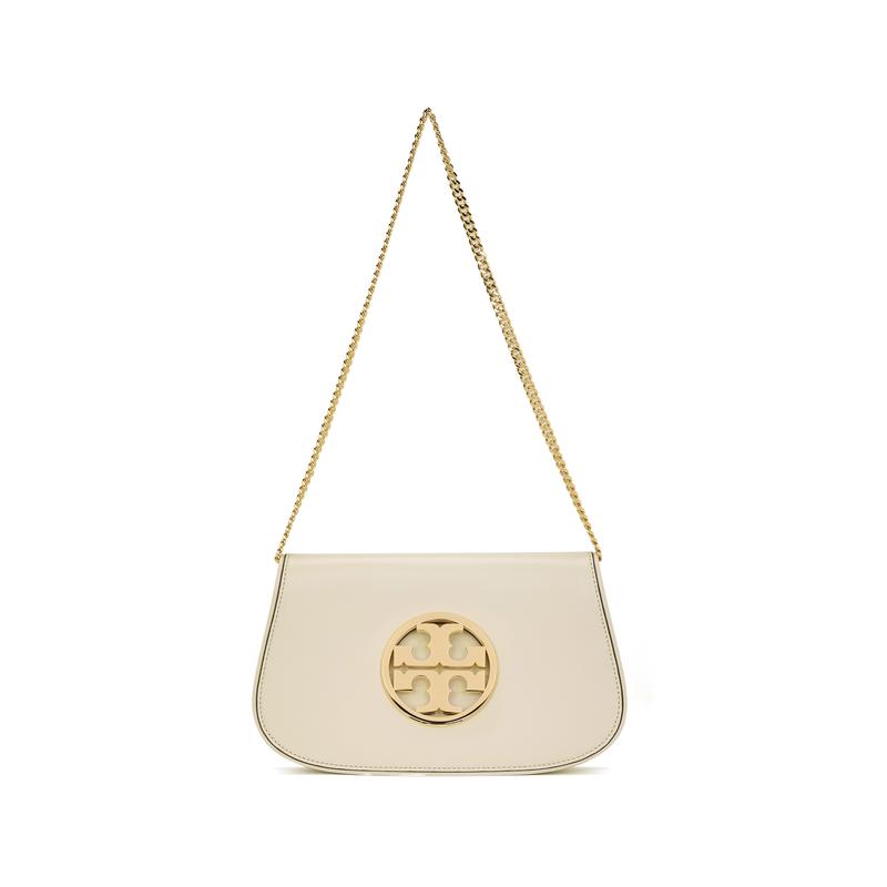 TORY BURCH Flap hidden magnetic buckle detachable shoulder strap leather crossbody bag shoulder bag women's ivory 152250-104
