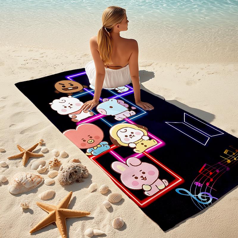 Music Box Adventure Towel Large Quick-Drying Microfiber soft S-Square Pants-s Beach Towel for Travel Fitness Bathing Camping. 0730s137