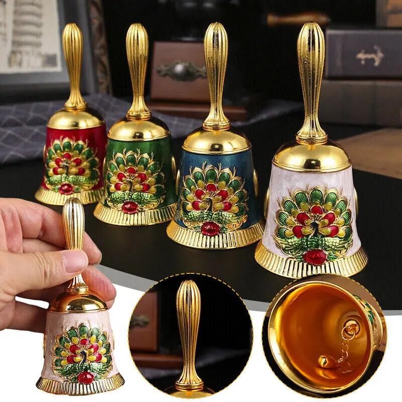 Ручной звонок Ретро Металлический Звонок для ужина Ручной Звонок на ручке Алтарь Викка Гадание Языческая Свадьба Школьный Декор Украшения для Рождественской елки