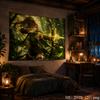 Forest Nature Anime Girl Kawaii Tapestry Dreamy Landscape Aesthetic Wall Hanging Teen Dorm Bedroom Otaku Room Home Decor
