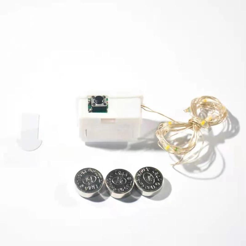 10 шт. Светодиодные гирлянды Атмосфера Маленький цветной свет Работающие от батареек Гирлянды для Рождества Улица Комната Фестивальный декор