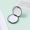 Orthodontic Retainer Storage Case with Mirror, Portable ABS Silicone Box