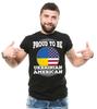 Горжусь быть украинским американцем Футболка Украина Америка Украинская Патриотическая Футболка