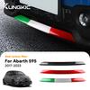 Для Abarth 595 695 2017 2018 2019 2020 2025 2025 2025 Настоящее Жесткое Углеродное Волокно Автомобильный Передний Бампер Трехцветные Сухие Углеродные Аксессуары