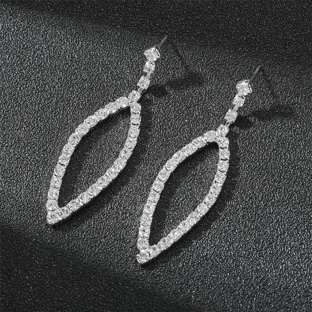 Высококлассные геометрические полые серьги с бриллиантами, модные серьги в стиле темперамент, женские серьги, 1 пара