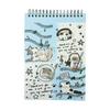 A5 Upturn Coil Book Cat Pattern Notebook Cute Dog Notebook Student Horizontal Line Record Book 80 Sheets