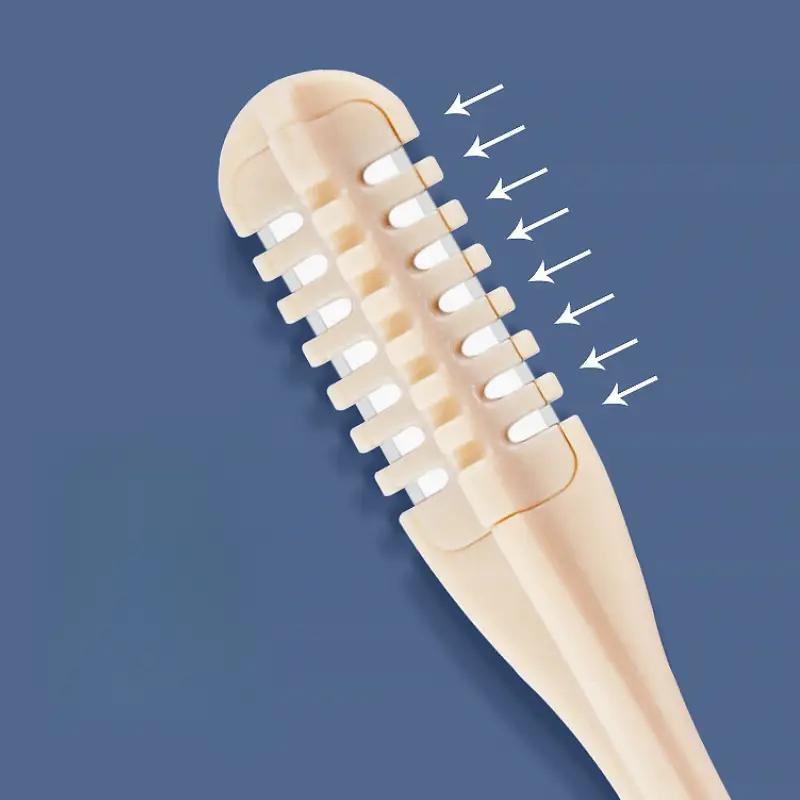 2/4 шт. Триммер для волос в носу 2-в-1, вращающийся на 360 градусов, режущая головка для волос в носу, двусторонние лезвия, инструмент для удаления волос в носу, нержавеющая сталь, ручной триммер для носа