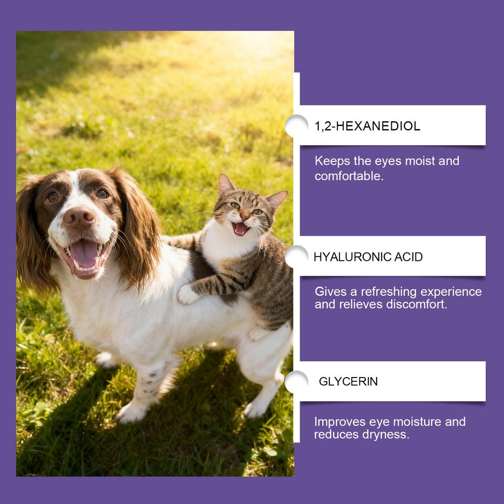 Капли для глаз для питомцев: Очищающие и ухаживающие капли для кошек и собак от слезных пятен и выделений. Универсальное Для Кошек И Собак30 мл