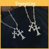 Элегантное длинное ожерелье с крестом для женщин, изготовленное из высококачественного сплава, с модным дизайном для лета 2024