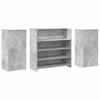 Biurko Recepcyjne Betonowe Szare 200X50X103,5 Cm Drewno Klejone