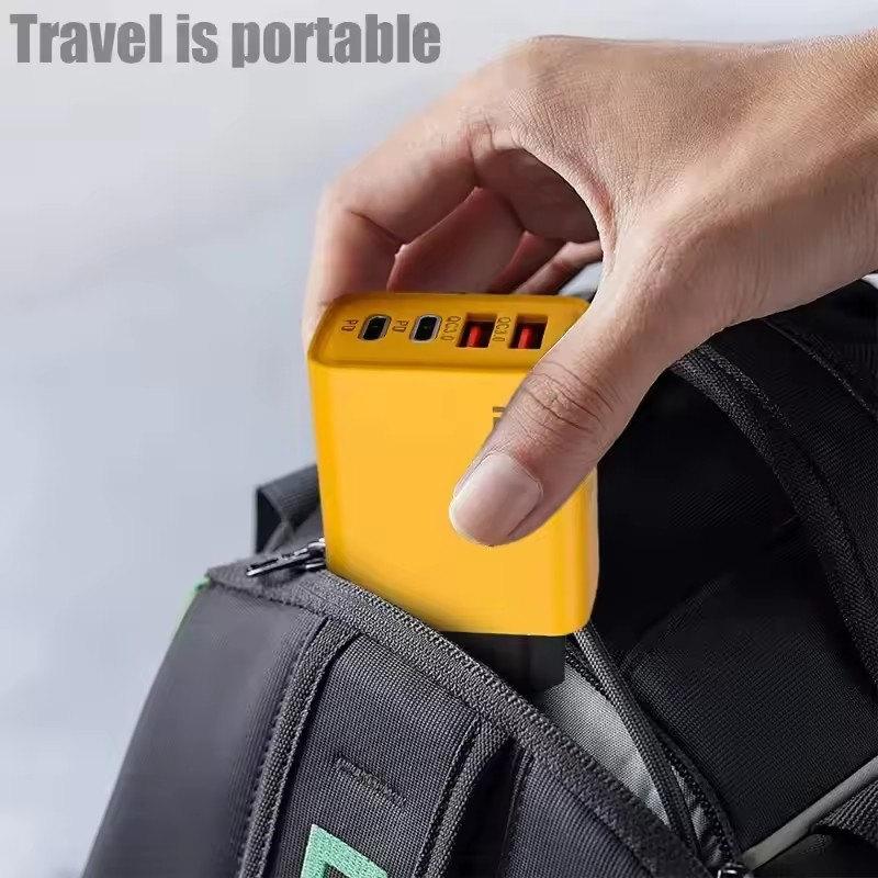 120 Вт быстрая зарядка 4 порта зарядное устройство для мобильного телефона QC3.0 USB Type C зарядные устройства двойной PD настенный адаптер EU/US/UK вилка для iPhone15 Xiaomi