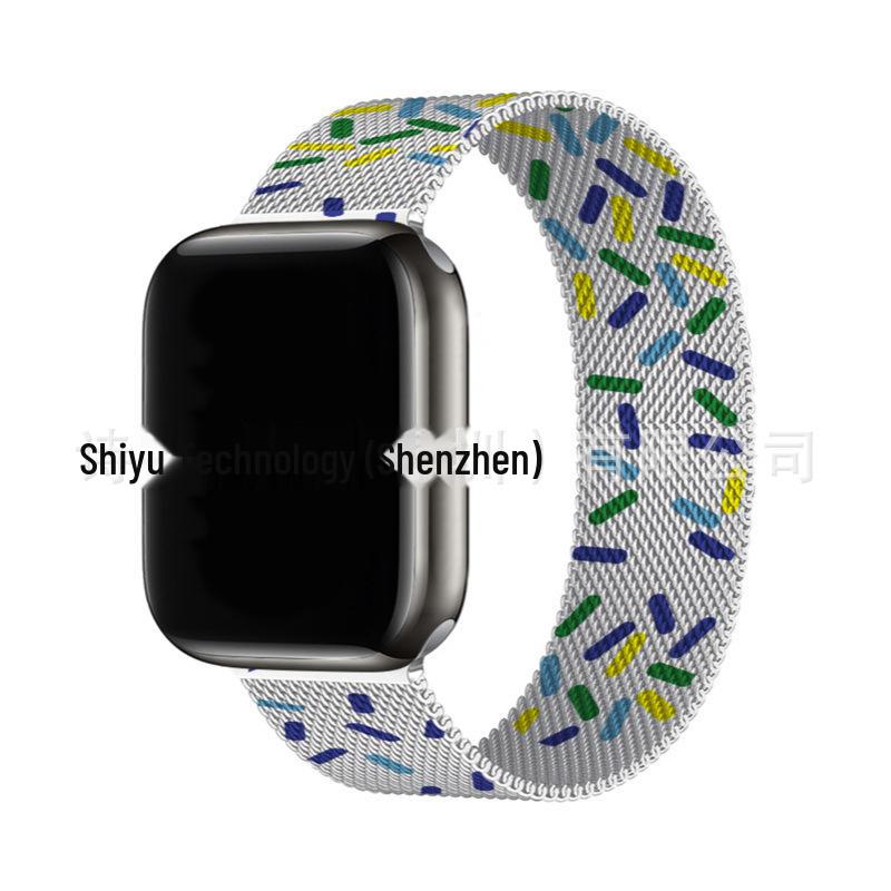 Совместимый металлический ремешок-петля для Apple Watch Series 5-9, SE