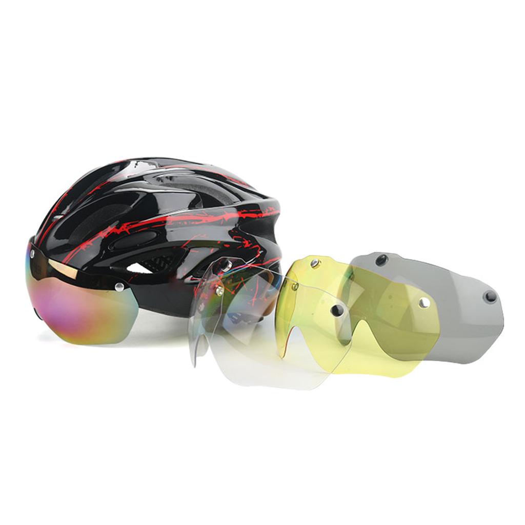 Съемные магнитные очки для велосипедного шлема, съемные солнцезащитные козырьки, щиток, линза для велосипедного шлема, аксессуар для велосипедного шлема