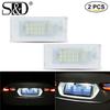 2pcs Car Canbus LED License Number Plate Light Bulb For BMW E46 2D M3 1998-2003 OBC Error Free 18SMD Auto Lamp 6500K Xenon White