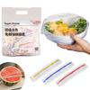 100Pcs Plastic Wrap Food Covers Convenient Elastic Plastic Wrap for Bowls Cups Plates Kitchen Refrigerator