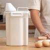 Grain Can Ergonomic Handle Measuring Cup Design Storage Container with Lid Plastic Transparent Grain Dispenser