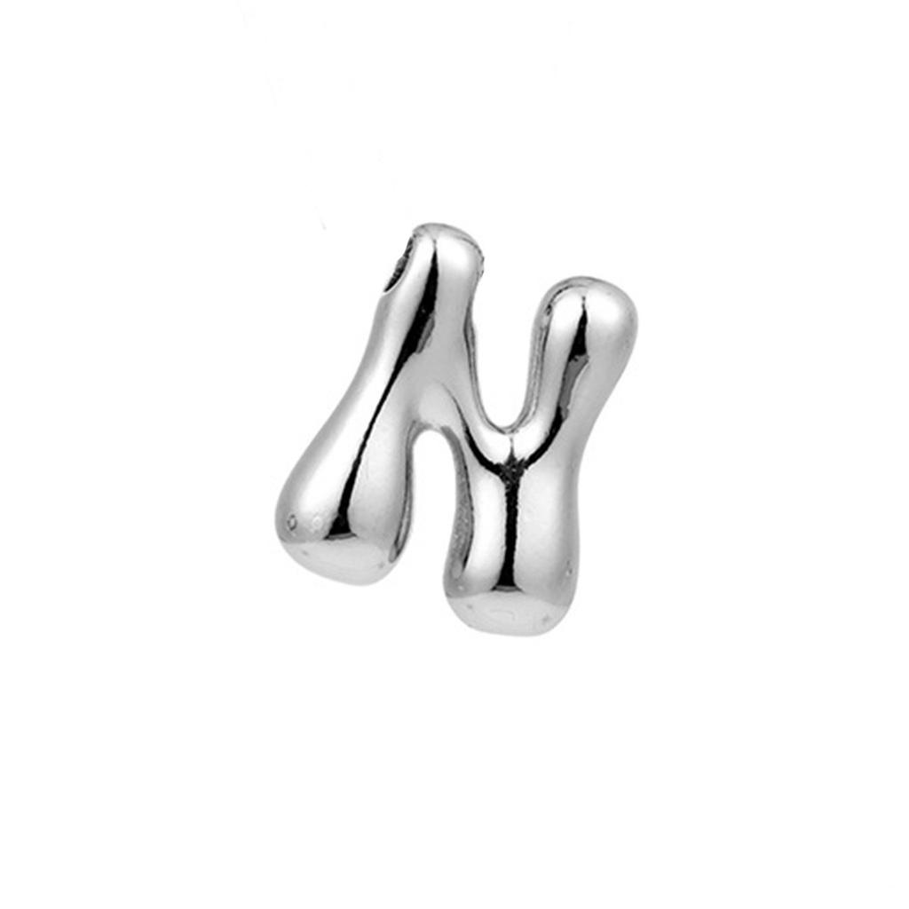 Креативное ожерелье-подвеска с буквами-пузырями A-Z для женщин Посеребренное Массивные ожерелья из нержавеющей стали Подарок