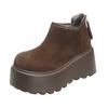 Back Zip Solid Modern Boots Round Toe Platform 2024 High Quality Ladies Shoes  Ankle Fashion Hot Sale Solid Women's Boots