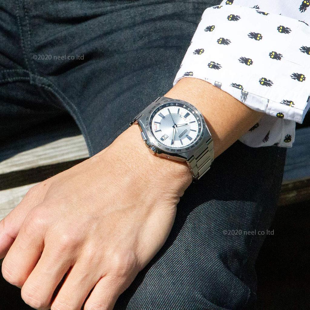 Citizen Attesa Direct Flight ACT Серебристые Эко-Драйв Радиоуправляемые Часы, Линия, CB0210-54A, Мужские,