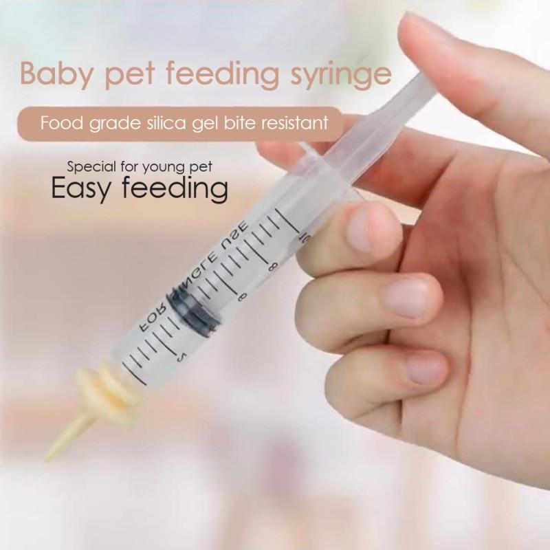 2PCS Clear Baby/Pet Oral Syringe for Milk Medicine Nursing Newborn Pet Feeding Tool for Kitten Puppy Milk Syringe Dog Cat Puppy Feeder Kit