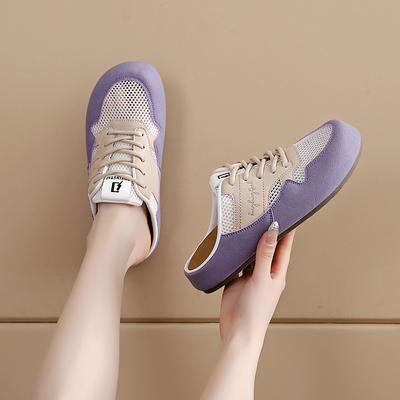 Женские туфли Forrest Gump 2025 весна новинка цвет манго дизайн чувство верхняя одежда повседневные бокены полушлепанцы женские 176