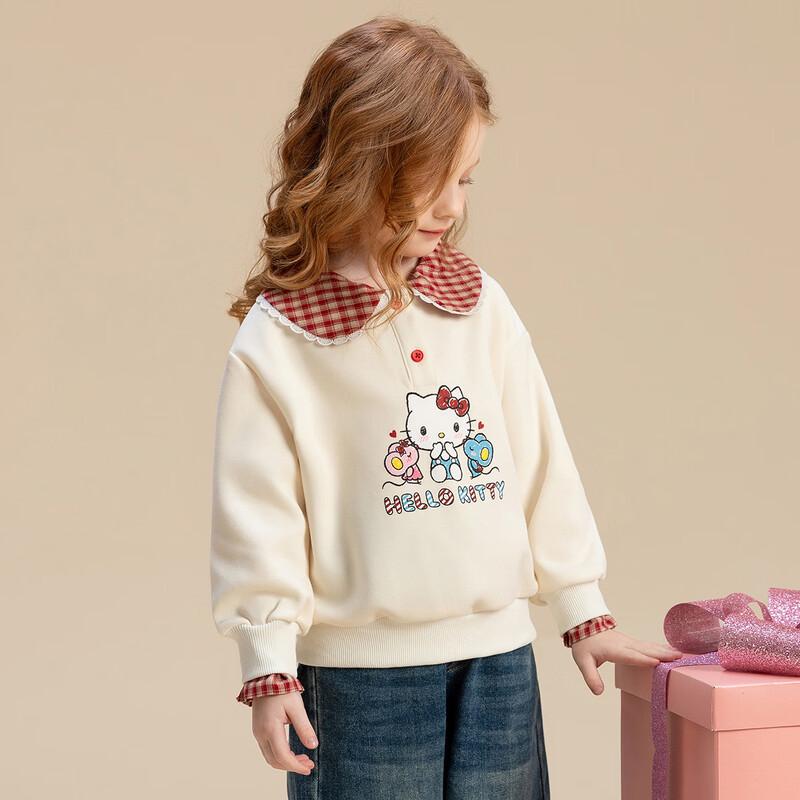Hello Kitty Клетчатая толстовка с лацканами для девочек