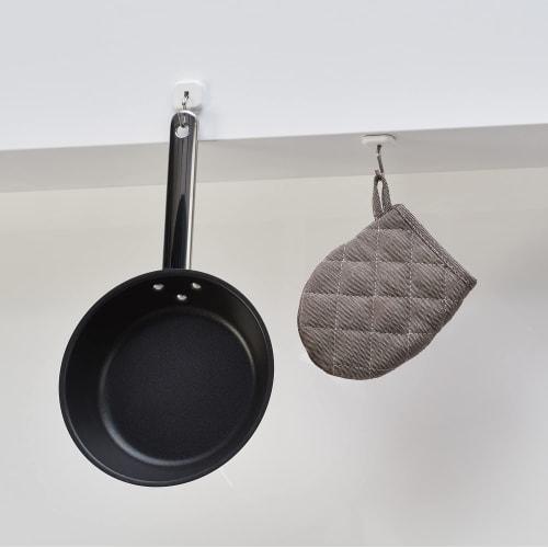 LEC Strong Neodymium Magnet Hang Hooks, Pack of 2, 2kg (Maximum Load Capacity), Black