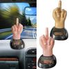 Солнечная Игрушка Качающая Средним Пальцем, Игрушка Танцующая Фигурка для Приборной Панели Автомобиля, Коричневый Креативный Автомобильный Болванчик, Декоративное Украшение