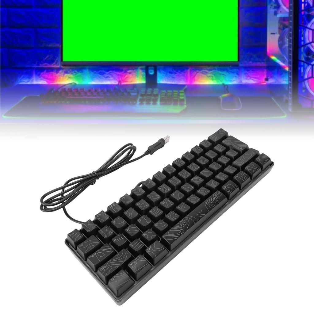 61-клавишная RGB игровая клавиатура 60% Механическая RGB подсветка Эргономичный дизайн Проводная клавиатура