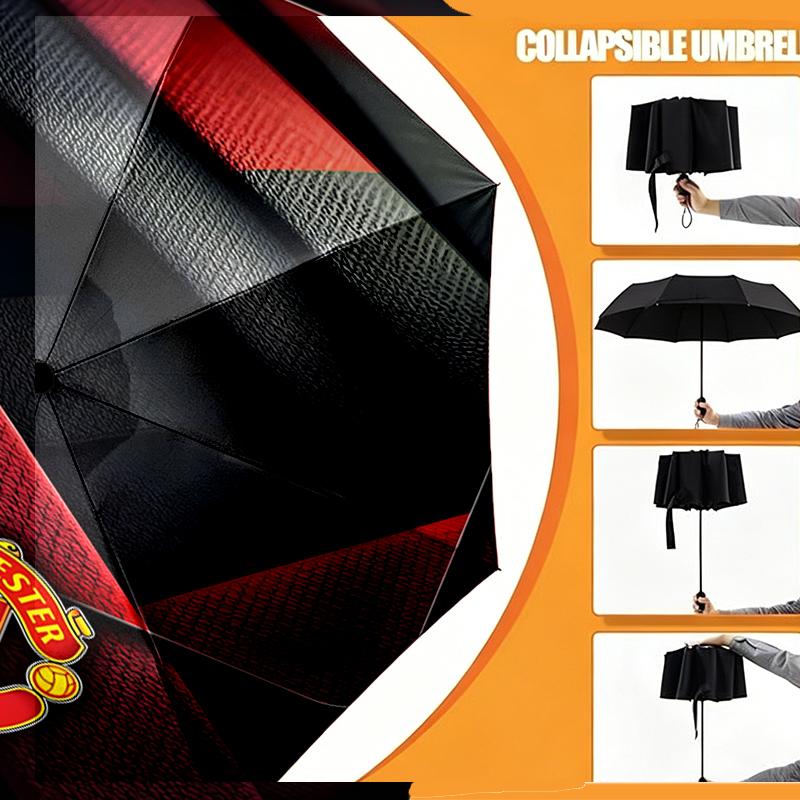 Football United F.C Print Umbrella Automatic Opening/ Closing - Portable Foldable Design - Daily use for Travel/Outdoor - Gift for Birthday
