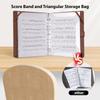 Music Folder 30 Loose Sheets Choral Music Folders with Hand Strap PU Leather for Stage Performance