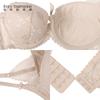 129 Pink Butterfly Sexy Full Lace Insertable Cushion Comfortable Thin Mold Cup Women's Bra Underwear