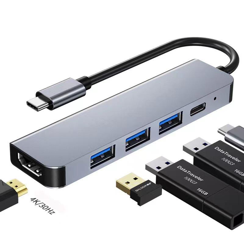 Multi-Function 8-in-1 USB-C Hub with Card Reader & Network Port