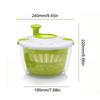 5 L Manual Lettuce Spinner BPA Free Fruit Washer Multi-Use with Secure Lid Lock & Rotary Handle & Bowl for Quick Veggie Prepping