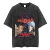 Vintage Washed Anime Berserk Guts Face T Shirt Swordsman Gatsu Sacrifice Zodd T-shirt Men Women Cotton Casual Oversized T-shirts
