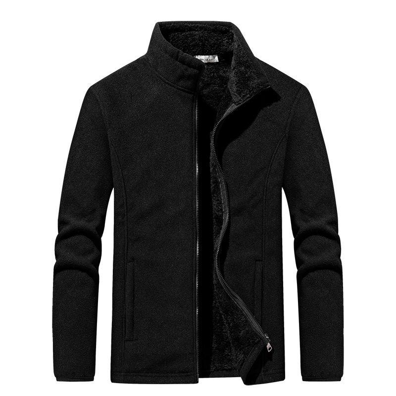 Мужская флисовая куртка Plus Velvet Thicken Stand Collar - Теплый свободный флисовый кардиган для осени и зимы