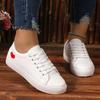 Маленькие белые туфли женские 2025 новые мягкая подошва нескользящие для бега студенческие повседневные под все на плоской подошве базовые студенческие женские кеды