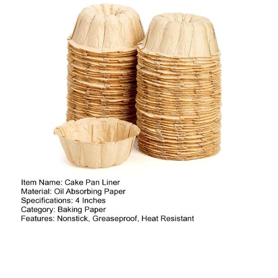 4 дюйма, 100 шт., мини-рифленая трубчатая подкладка для формы с антипригарным покрытием, жиронепроницаемая термостойкая бумага, вкладыши для формы для торта