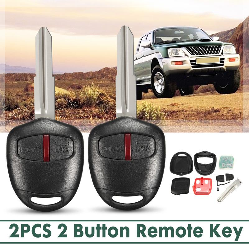 2 Buttons Car Remote Key Fob 433MHz ID46 Chip For Mitsubishi L200 Shogun For Triton Pajero Montero 2006 2007 2008 2009 2010+