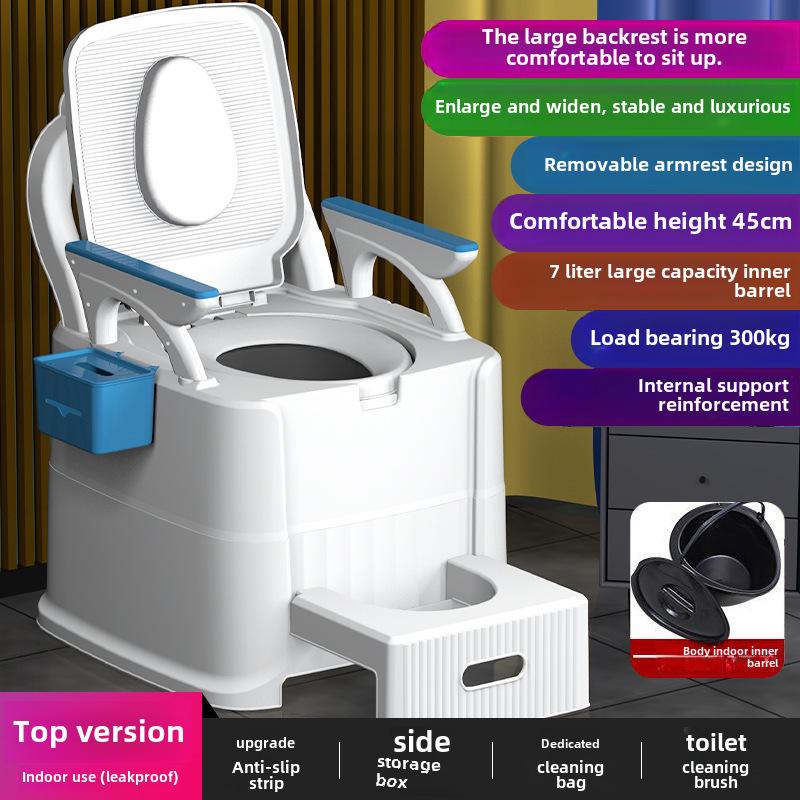 Portable Adult & Elderly Deodorant Toilet Stool for Home